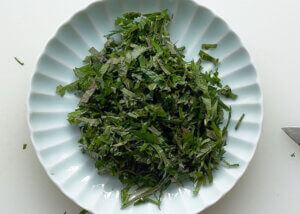 Simple Shiso Garlic Butter Pasta with Yuzu Koshō - RecipeTin Japan
