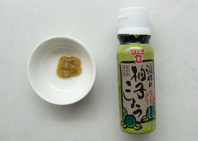 Green yuzu koshō.