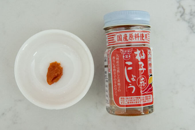 Red yuzu koshō.