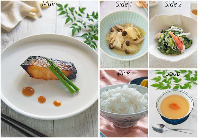 Meal idea with Plain Chawanmushi with Starchy Clear Sauce.