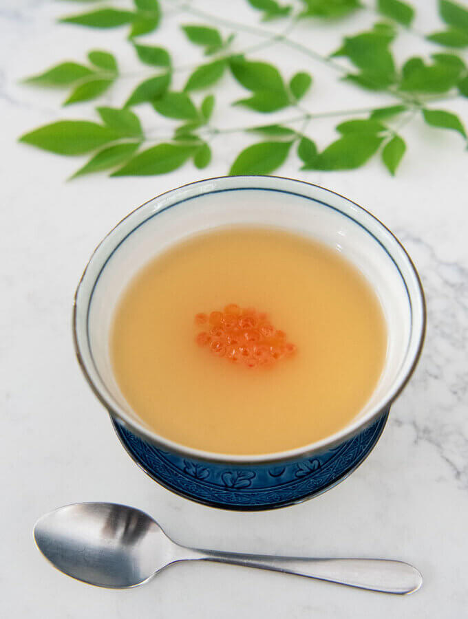 Hero shot of Plain chawanmushi with Starchy Clear Sauce.