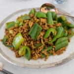 Hero shot of Curry Pork Stir-Fry with Capsicum.