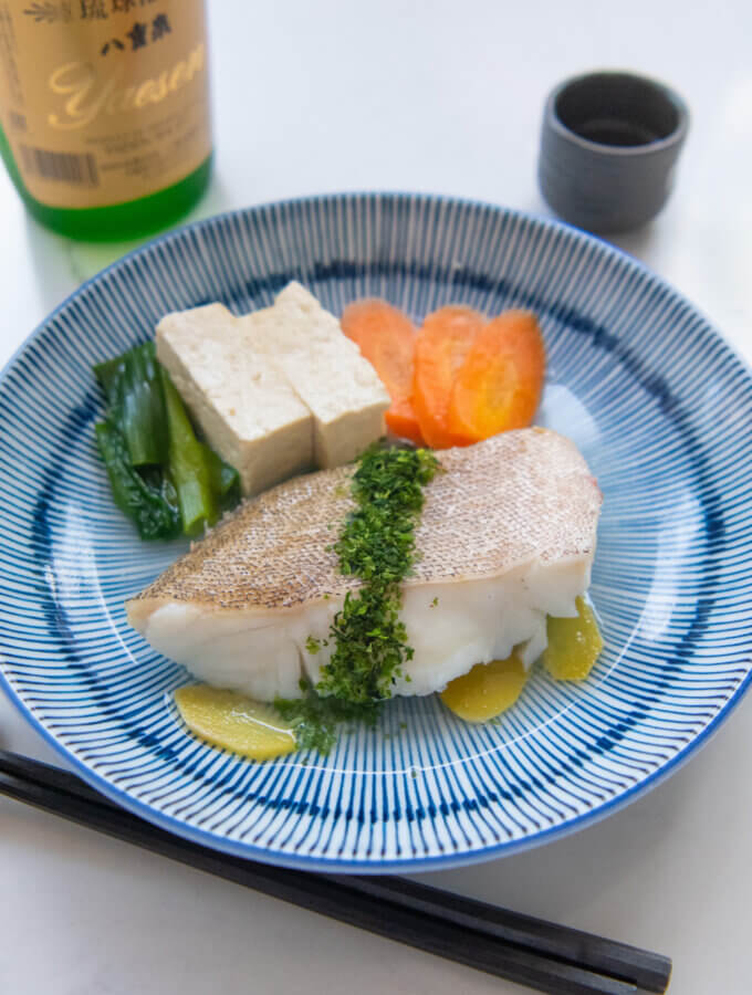 Hero shot of Okinawa Style Coral Trout Recipe.