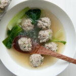 Hero shot of Pork Meatball and Vermicelli Soup.