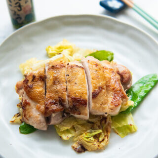 Hero shot of Crispy Skin Chicken with Yuzu Koshō.