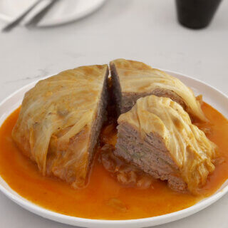 Hero shot of Simmered Layered Cabbage and Mince.