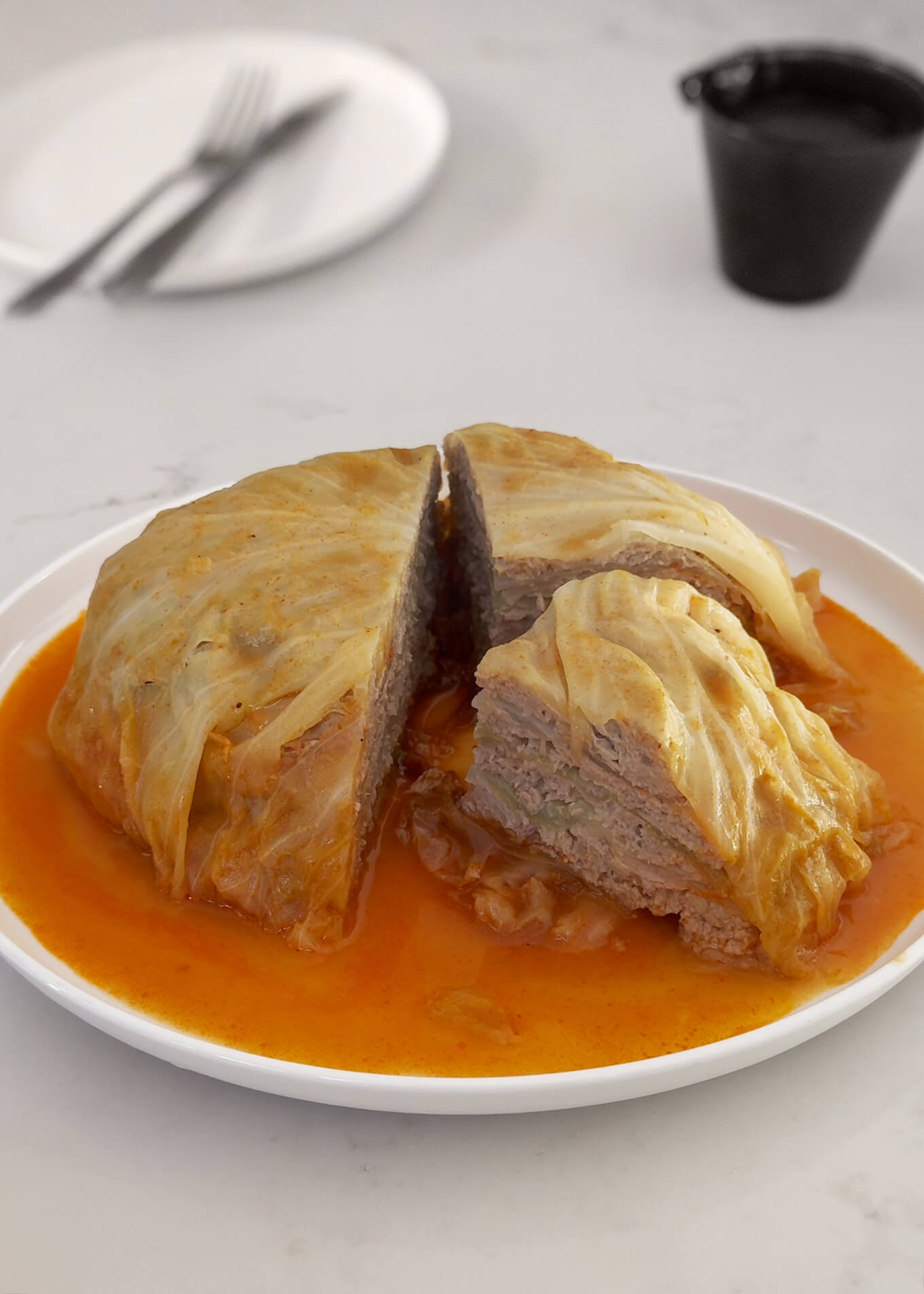 Hero shot of Simmered Layered Cabbage and Mince.
