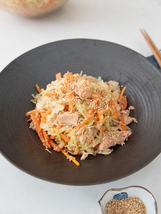 Hero shot of Tuna Cabbage Salad.
