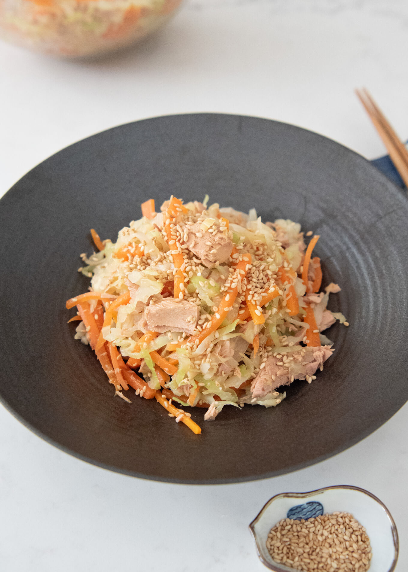 Hero shot of Tuna Cabbage Salad.