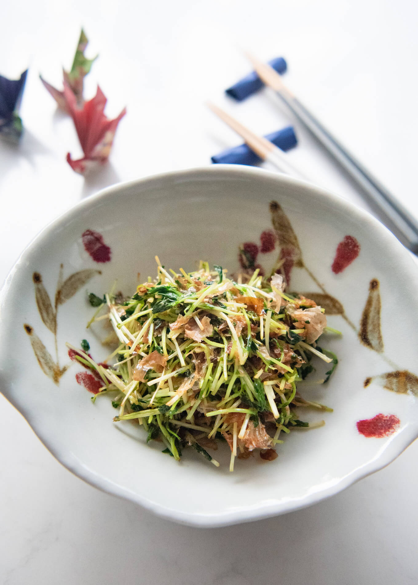 Hero shot of Stir-fried Snow Pea Sprouts.