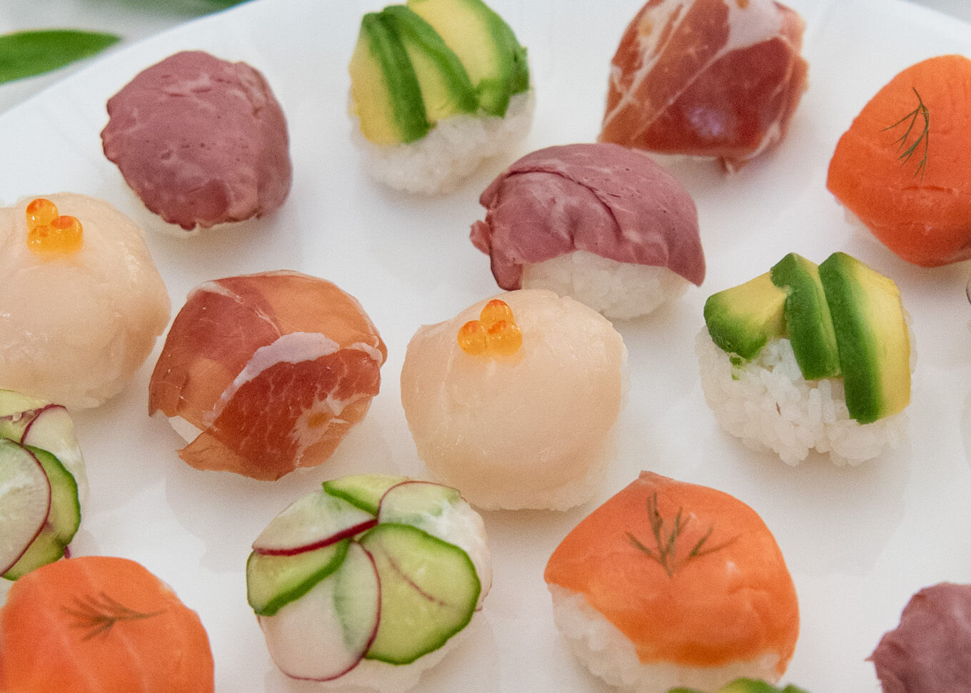 Zoomed in photo of Temari Sushi.