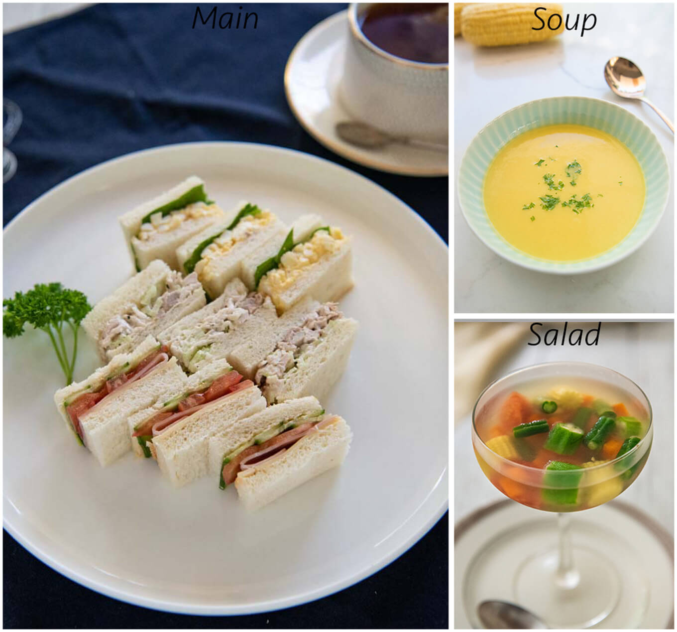 MEal idea with Japanese-style Sweet Corn Soup (Corn Surinagashi).
