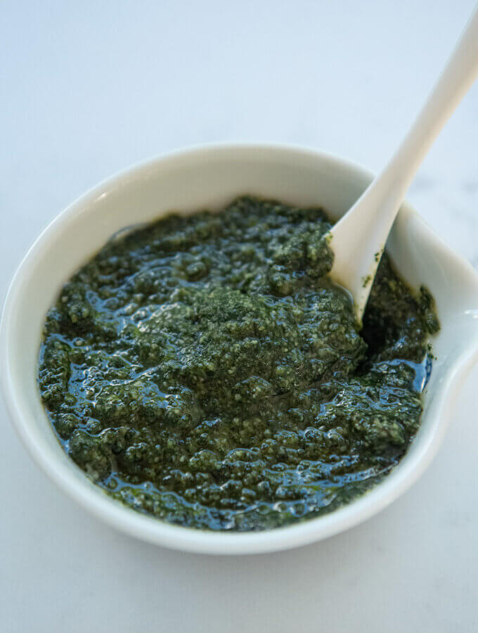 Hero shot of Shiso Pesto.