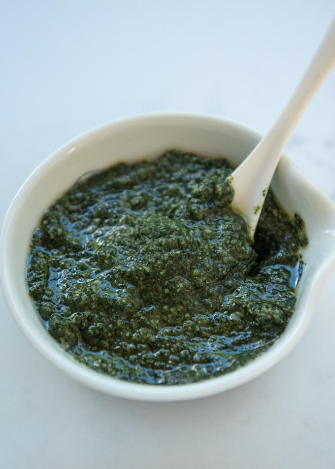 Hero shot of Shiso Pesto.