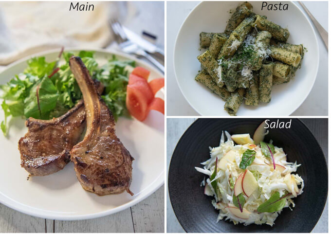 Meal idea with Shiso Pesto Pasta.