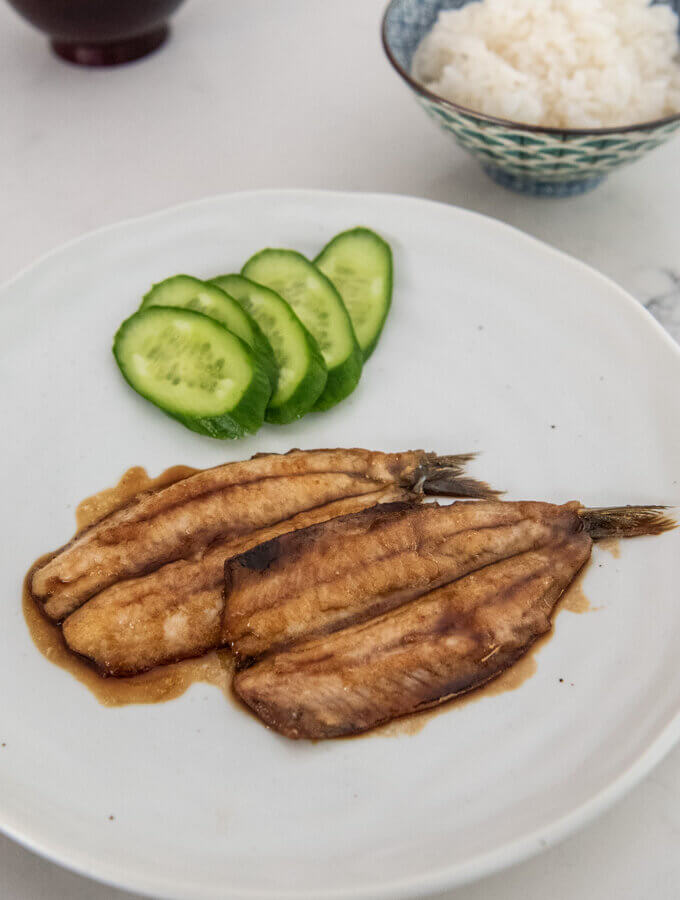 Hero shot of Sardine Kabayaki.