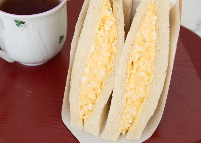 Zoomed in photo of 7-Eleven Tamago Sando.