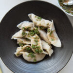 Hero shot of Boiled Gyoza Recipe (Sui Gyoza).