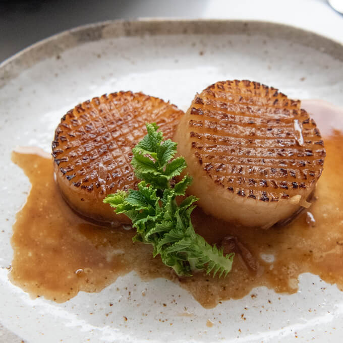Daikon Steak with Garlic Soy Butter Sauce-image