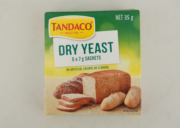 Pack of Tandaco Dry Yeast.